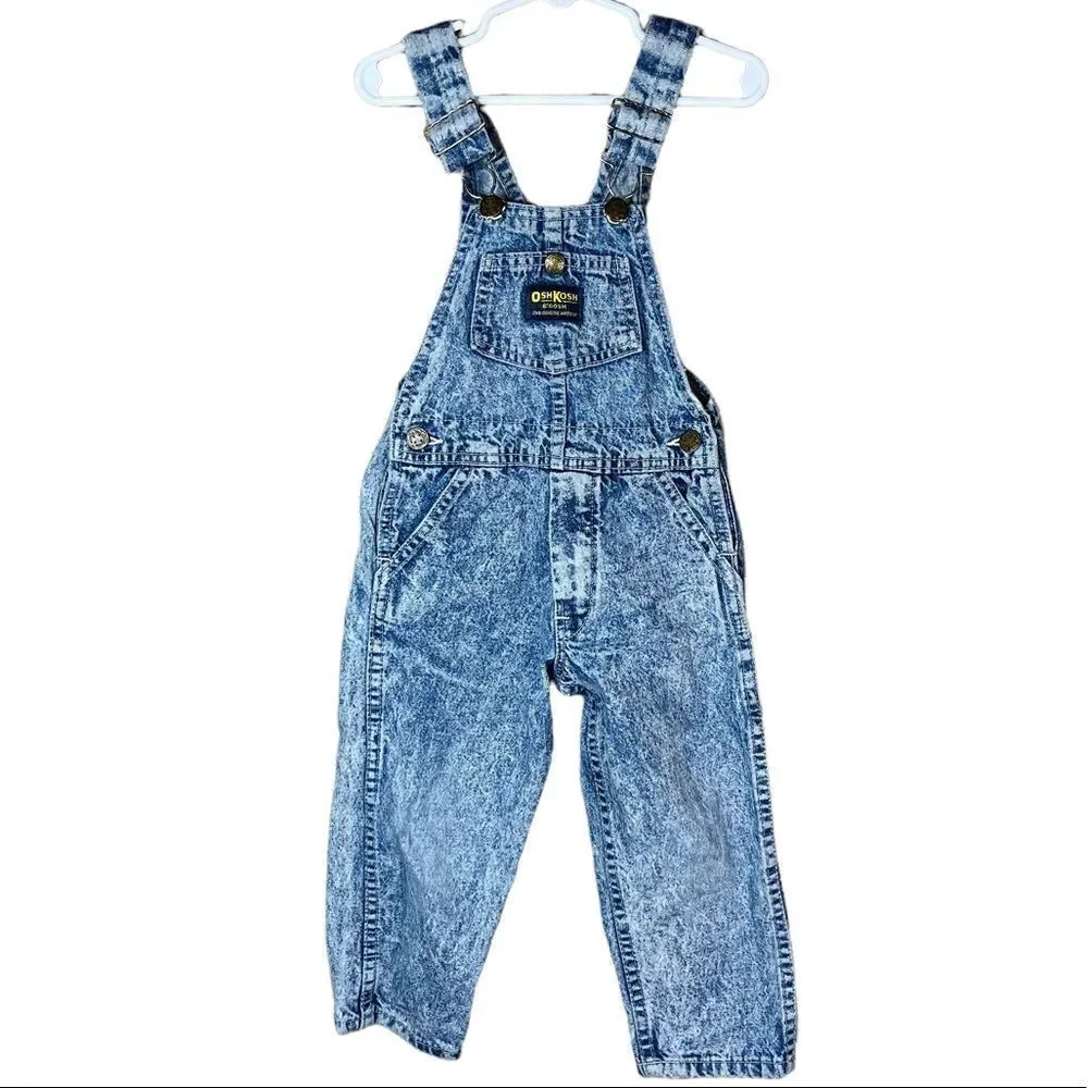 Vintage Oshkosh B’Gosh Acid Wash Jean Overalls‎
